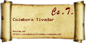 Csimbora Tivadar névjegykártya