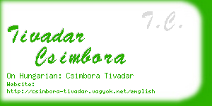 tivadar csimbora business card